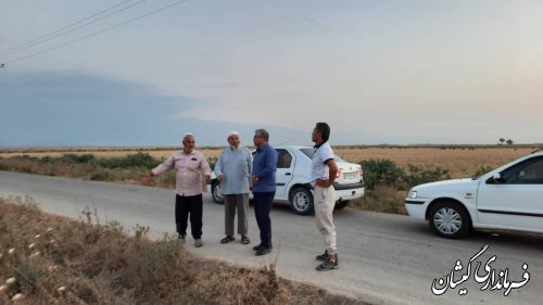 بازدید سقلی فرماندارگمیشان از روستای قرنجیک خواجه خان