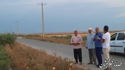 بازدید سقلی فرماندارگمیشان از روستای قرنجیک خواجه خان