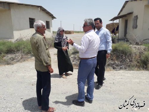 بازدید فرماندار گمیشان از روستاهای بصیر آباد، مراد بردی و کوسلی