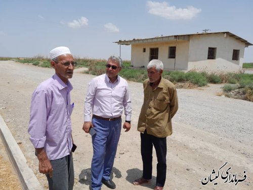 بازدید فرماندار گمیشان از روستاهای بصیر آباد، مراد بردی و کوسلی