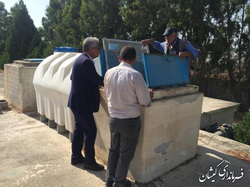 بازدید فرماندار گمیشان از چاه های تامین آب شرب شهرستان 