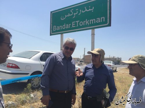 بازدید فرماندار گمیشان از عملیات مرمت شبکه آبرسانی به شهرستان 