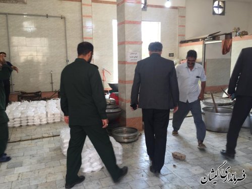 اطعام نیازمندان به همت بسیجیان و ناحیه مقاومت بسیج شهرستان گمیشان
