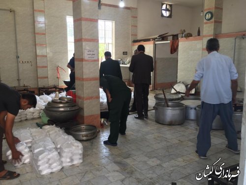 اطعام نیازمندان به همت بسیجیان و ناحیه مقاومت بسیج شهرستان گمیشان