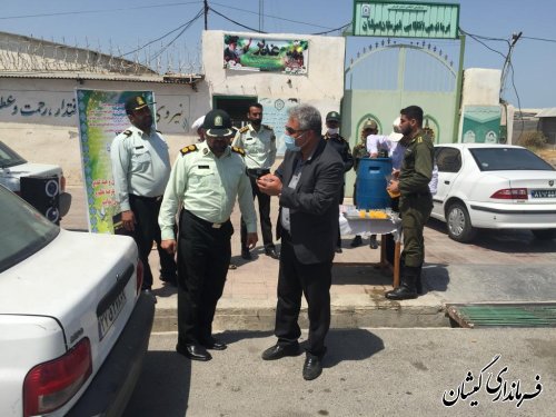 حضور فرماندار در ستاد فرماندهی انتظامی شهرستان گمیشان 