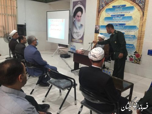حضور فرماندار گمیشان در مراسم تکریم و معارفه مسئول نمایندگی ولی فقیه در سپاه گمیشان 