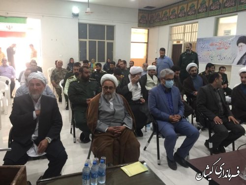 حضور فرماندار گمیشان در مراسم تکریم و معارفه مسئول نمایندگی ولی فقیه در سپاه گمیشان 