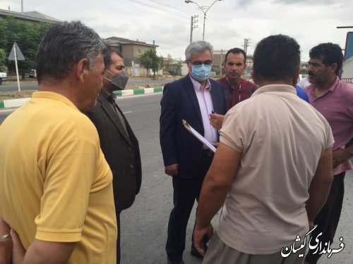 حضور فرماندار گمیشان در جمع رانندگان وسائل نقلیه سنگین 