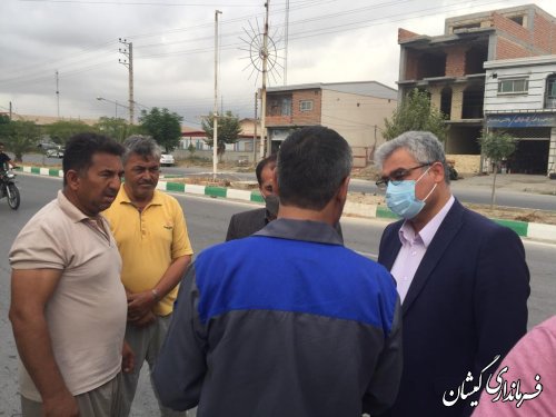 حضور فرماندار گمیشان در جمع رانندگان وسائل نقلیه سنگین 