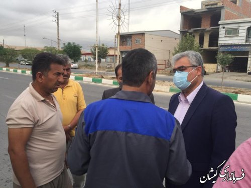 حضور فرماندار گمیشان در جمع رانندگان وسائل نقلیه سنگین 