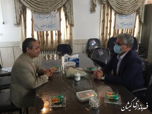  حضورفرماندار گمیشان  در دفتر هیات نظارت شورای نگهبان شهرستان 