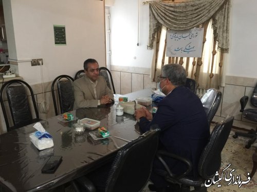  حضورفرماندار گمیشان  در دفتر هیات نظارت شورای نگهبان شهرستان 