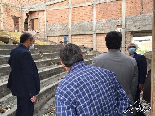 بازدید فرماندار گمیشان از پروژه مجتمع فرهنگی گمیش تپه