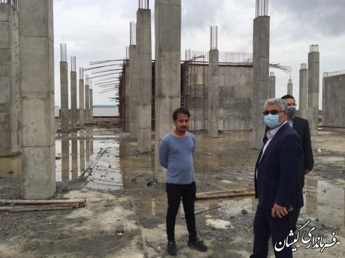 ادامه بازدید های مستمر فرماندار گمیشان از پروژه بیمارستان ۶۴ تختخوابی