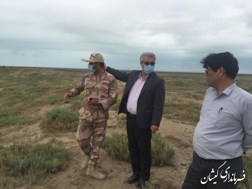 بازدید سقلی فرماندار گمیشان از پاسگاه مرزی مختوم قلی 
