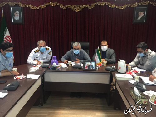 حضور فرماندار گمیشان در جلسه شورای ترافیک استان 