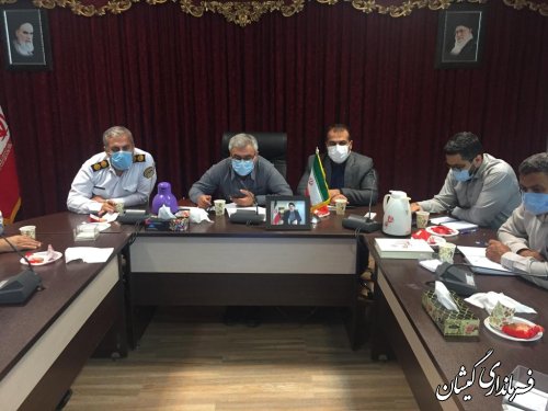 حضور فرماندار گمیشان در جلسه شورای ترافیک استان 