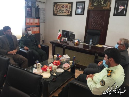 دیدار فرمانده سپاه ، دادستان و فرمانده انتظامی شهرستان با فرماندار گمیشان