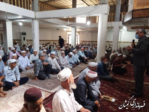 سخنرانی فرماندار گمیشان در نماز جمعه خواجه نفس