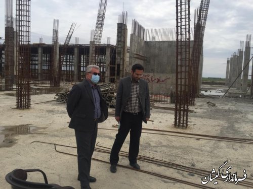 ادامه بازدیدهای مستمر فرماندار گمیشان از پروژه بیمارستان ۶۴ تختخوابی گمیشان