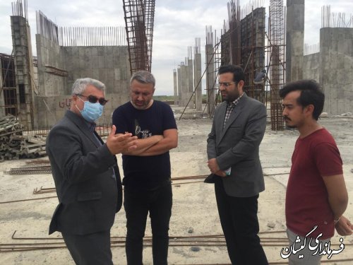 ادامه بازدیدهای مستمر فرماندار گمیشان از پروژه بیمارستان ۶۴ تختخوابی گمیشان