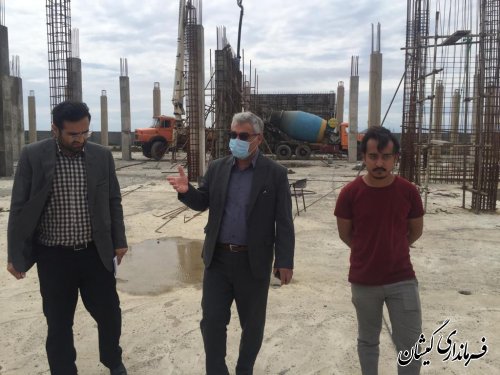 ادامه بازدیدهای مستمر فرماندار گمیشان از پروژه بیمارستان ۶۴ تختخوابی گمیشان