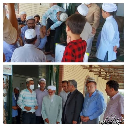 حضور و سخنرانی فرماندار گمیشان در نماز جمعه بصیر آباد 
