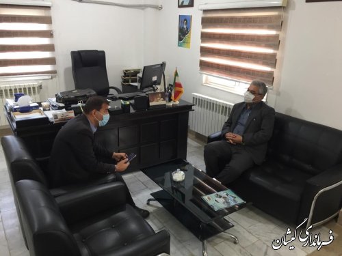بازدید فرماندار گمیشان از اداره آب و فاضلاب شهرستان گمیشان و ترکمن