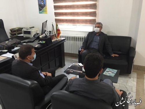 بازدید فرماندار گمیشان از اداره آب و فاضلاب شهرستان گمیشان و ترکمن