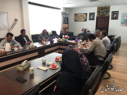 نشست هماهنگی برگزاری مراسم متمرکز هفته دولت شهرستان گمیشان