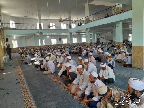 سخنرانی فرماندار گمیشان در نماز جمعه سیمین شهر و ارائه گزارشی از عملکرد دولت سیزدهم در شهرستان گمیشان 