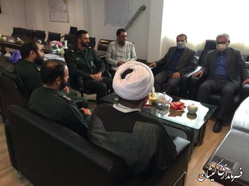 دیدار فرماندهی سپاه شهرستان گمیشان با فرماندار 