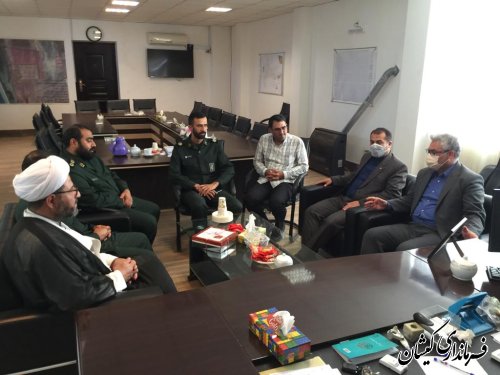 دیدار فرماندهی سپاه شهرستان گمیشان با فرماندار 