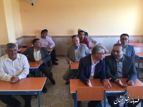 حضور فرماندار گمیشان در آیین افتتاح دبستان فاروق منصور عباسی قارقی 