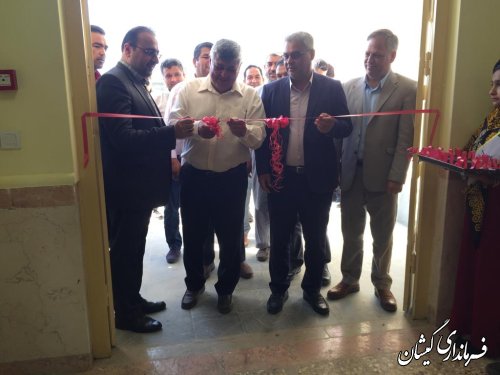 حضور فرماندار گمیشان در آیین افتتاح دبستان فاروق منصور عباسی قارقی 