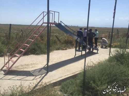 بازدید فرماندار گمیشان از روستای قلعه توماجلر 