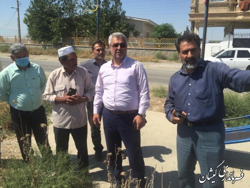 بازدید فرماندار گمیشان از روستای قلعه توماجلر 