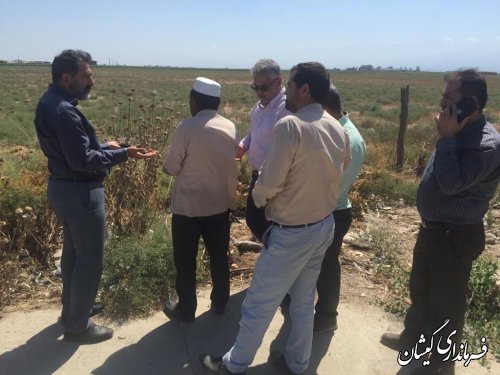بازدید فرماندار گمیشان از روستای قلعه توماجلر 