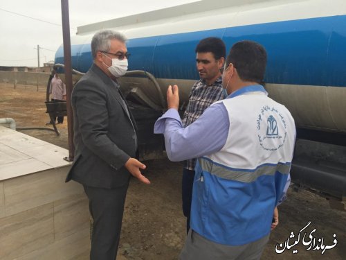 بازدید فرماندار گمیشان از آبرسانی به روستای قلمس 