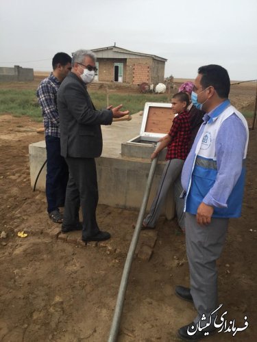 بازدید فرماندار گمیشان از آبرسانی به روستای قلمس 
