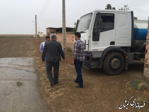 بازدید فرماندار گمیشان از آبرسانی به روستای قلمس 