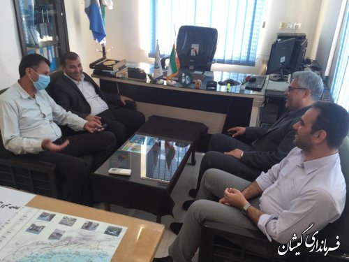 بازدید سرزده فرماندار گمیشان از اداره آب شهرستان