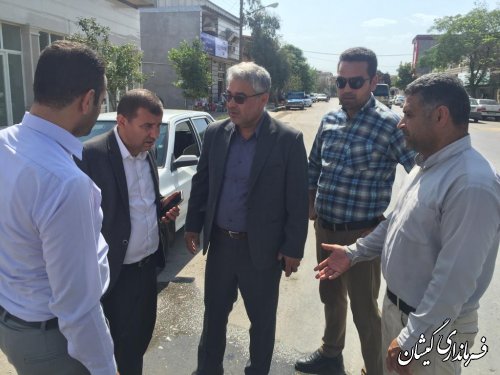 بازدید از نقاط آسیب دیده شبکه تامین آب سیمین شهر 