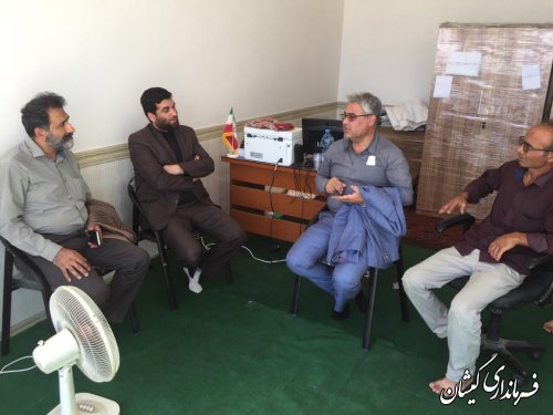 نشست فرماندار گمیشان، دادستان شهرستان با دهیار و اعضای شورای اسلامی سقرتپه 