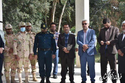 غبار روبی یادمان شهدای خوشنام گمیشان 
