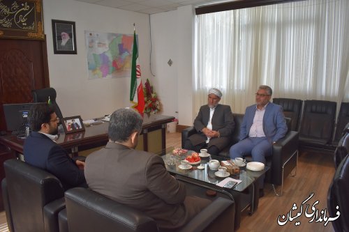 ديدار معاون مركز بزرگ اسلامي شمال كشور با فرماندار گميشان 