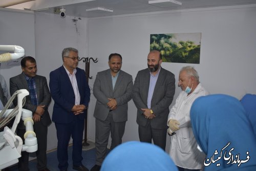 بازدید معاون سیاسی امنیتی اجتماعی استاندار گلستان از محل استقرار گروه پزشکان جهادی گمیشان 