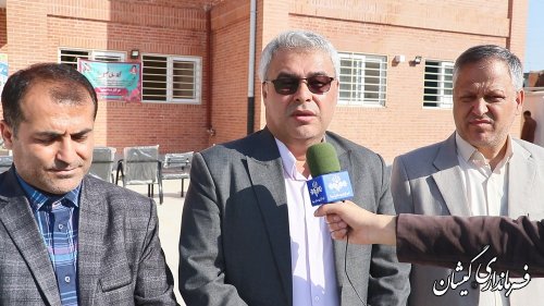 مصاحبه فرماندار گمیشان با خبرگزاری صداو سیمای گلستان در مراسم زنگ وحدت