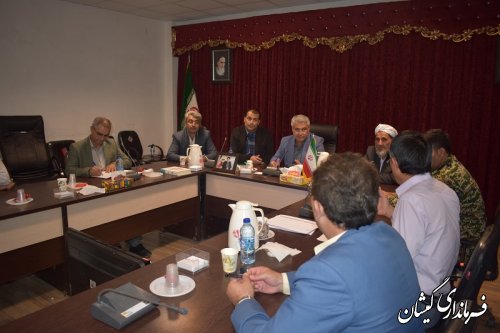 حضور فرماندار گمیشان  در جلسه ستاد حمایت از خانواده وجوانی جمعیت