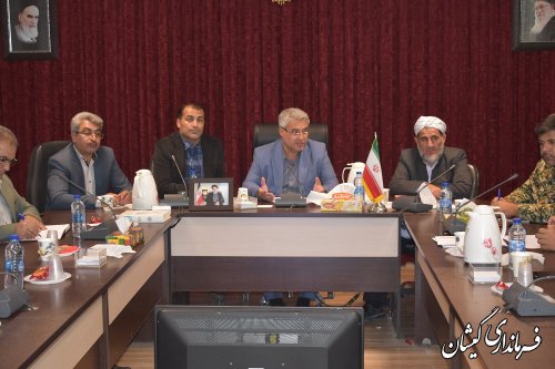 حضور فرماندار گمیشان  در جلسه ستاد حمایت از خانواده وجوانی جمعیت